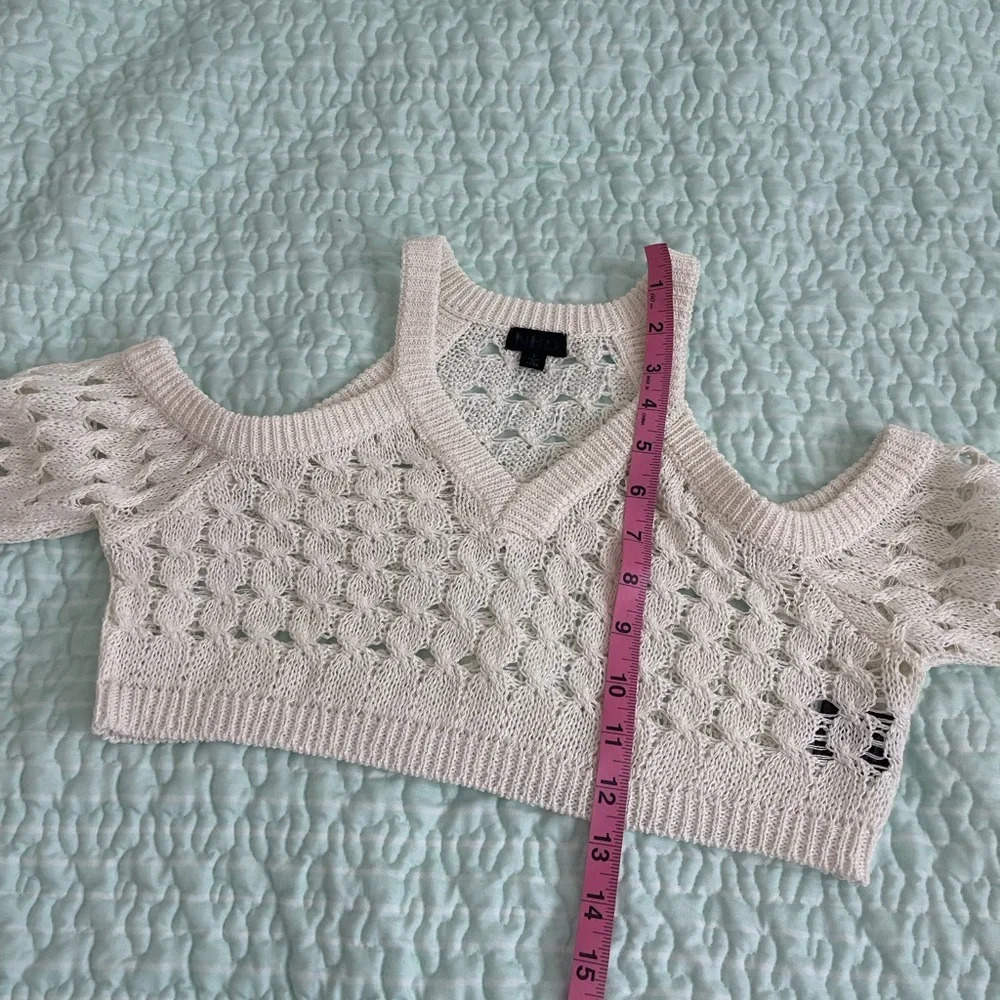 Nbd Marcella Open Cable Cropped Pullover - image 6